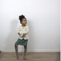 Jupe fille Léonce portée Charlimé création nantaise 3/6 ans"

