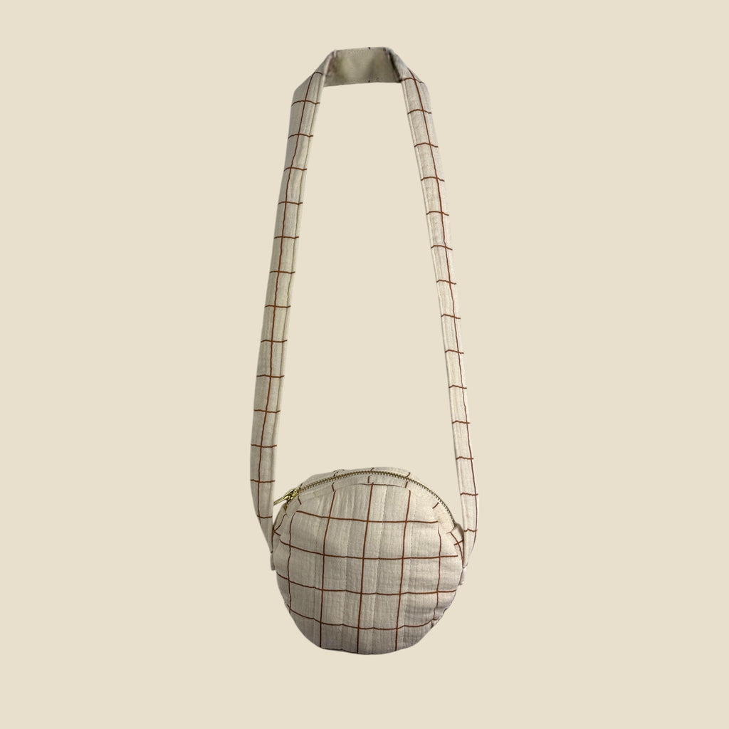 Sac rond carreaux