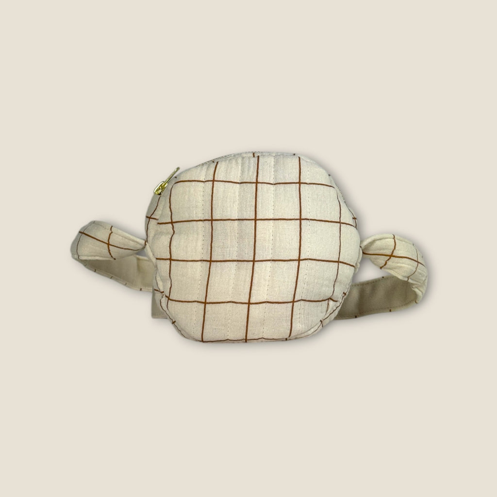 Sac rond carreaux